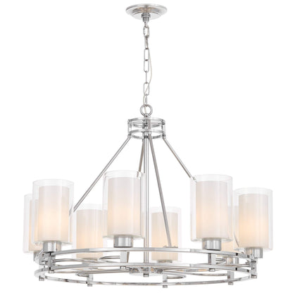 MODERN CHROME PENDANT LAMP MARIETTA W8 - LuminaLux
