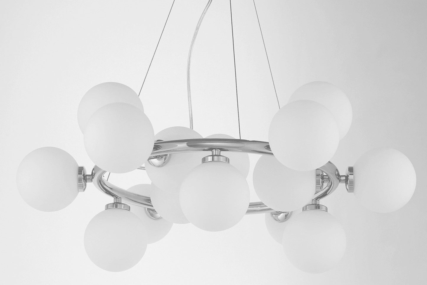 MODERN CHROME PENDANT LAMP MARSIAD W15 - LuminaLux