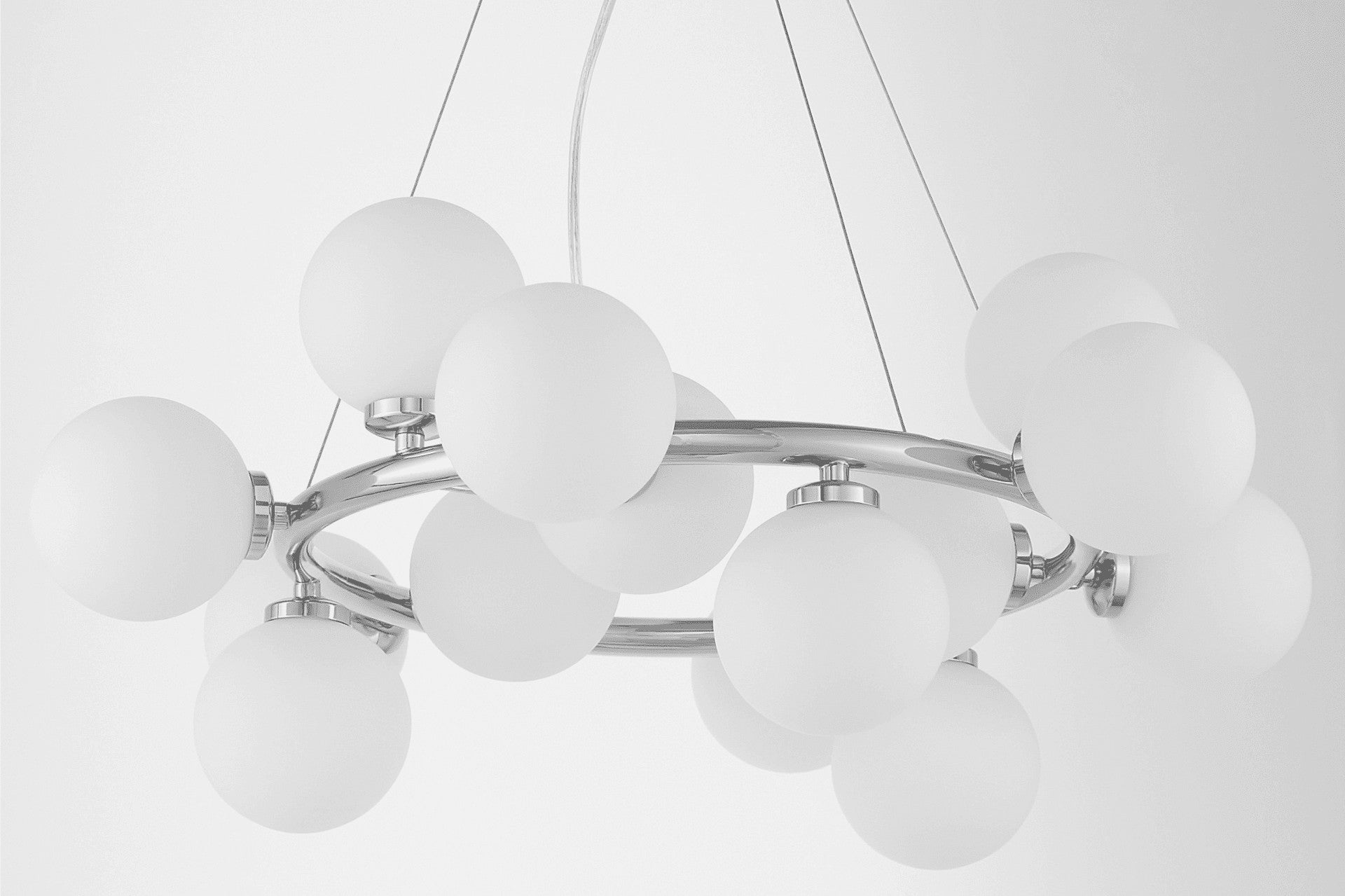 MODERN CHROME PENDANT LAMP MARSIAD W15 - LuminaLux