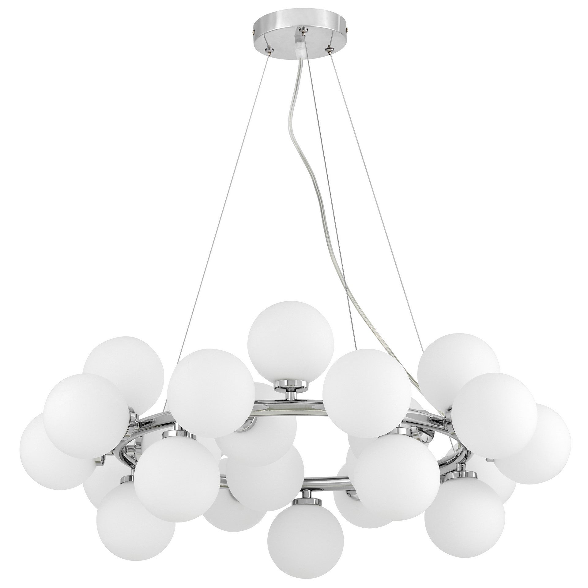 MODERN CHROME PENDANT LAMP MARSIAD W25 - LuminaLux