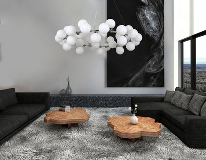 MODERN CHROME PENDANT LAMP MARSIAD W40 - LuminaLux