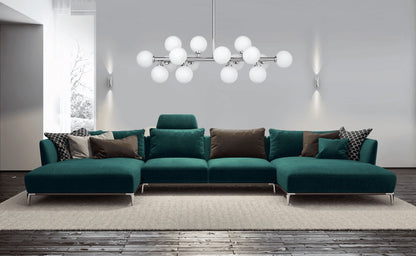 MODERN CHROME PENDANT LAMP PETRICA W16 - LuminaLux