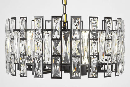 MODERN CRYSTAL CHANDELIER BLACK FIORINA D50 - LuminaLux