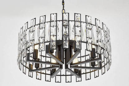 MODERN CRYSTAL CHANDELIER BLACK FIORINA D60 - LuminaLux