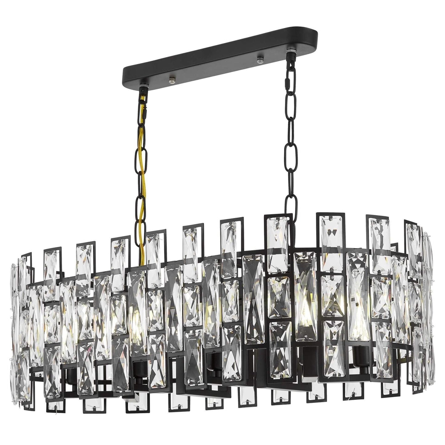 MODERN CRYSTAL CHANDELIER BLACK FIORINA D70 PRO - LuminaLux