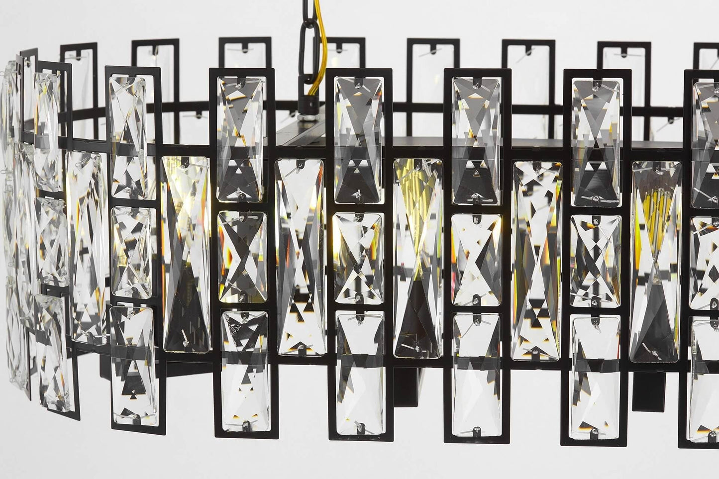 MODERN CRYSTAL CHANDELIER BLACK FIORINA D70 PRO - LuminaLux
