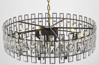 MODERN CRYSTAL CHANDELIER BLACK FIORINA D80 - LuminaLux