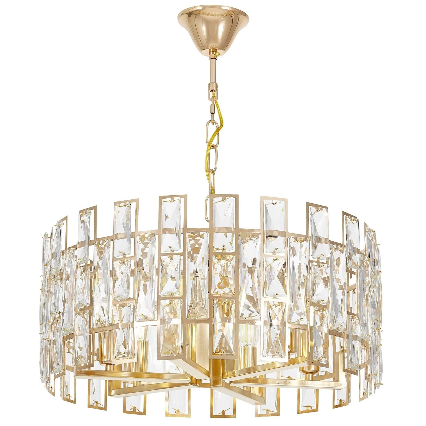 MODERN CRYSTAL CHANDELIER GOLD FIORINA D50 - LuminaLux