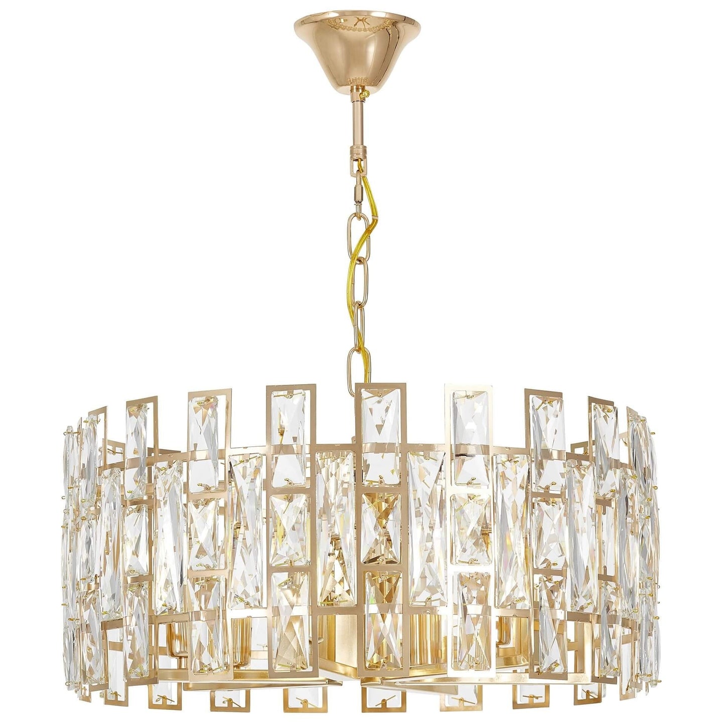 MODERN CRYSTAL CHANDELIER GOLD FIORINA D60 - LuminaLux