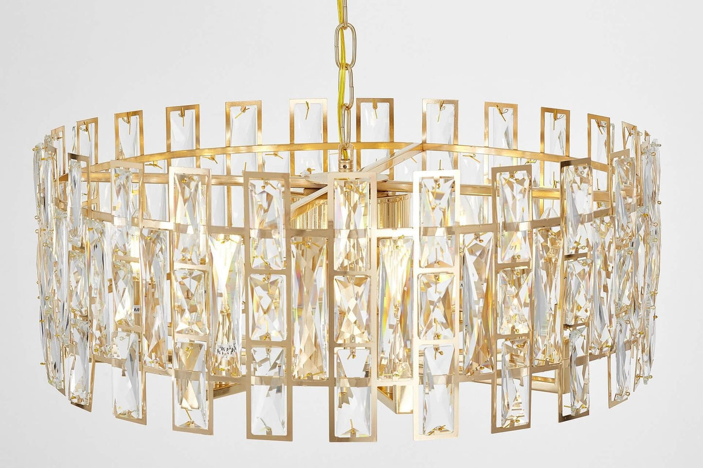 MODERN CRYSTAL CHANDELIER GOLD FIORINA D60 - LuminaLux