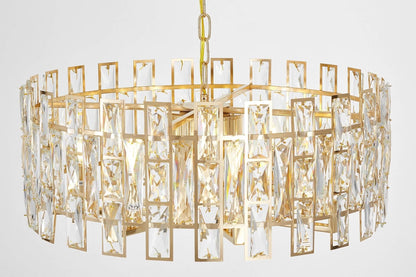 MODERN CRYSTAL CHANDELIER GOLD FIORINA D60 - LuminaLux