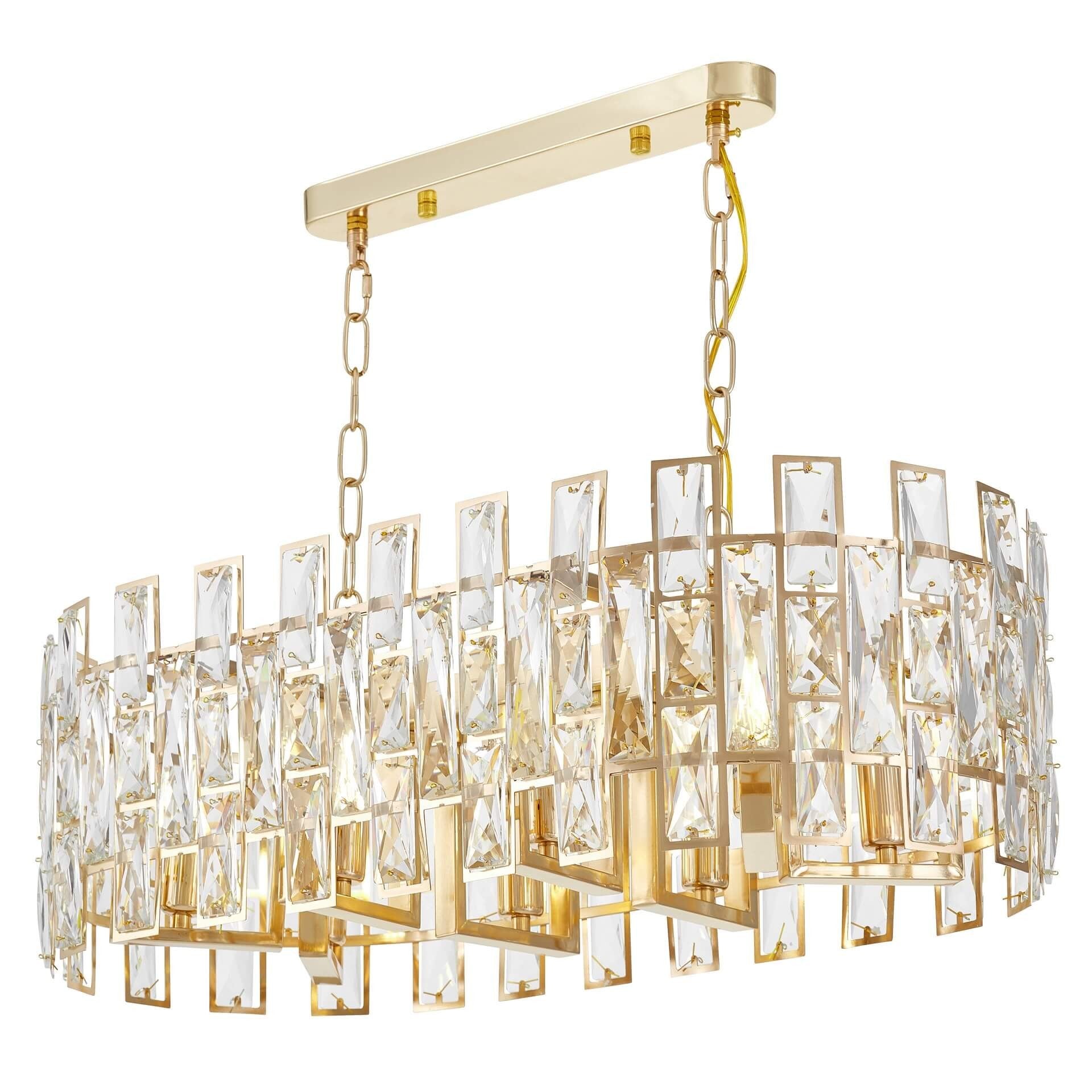 MODERN CRYSTAL CHANDELIER GOLD FIORINA D70 PRO - LuminaLux