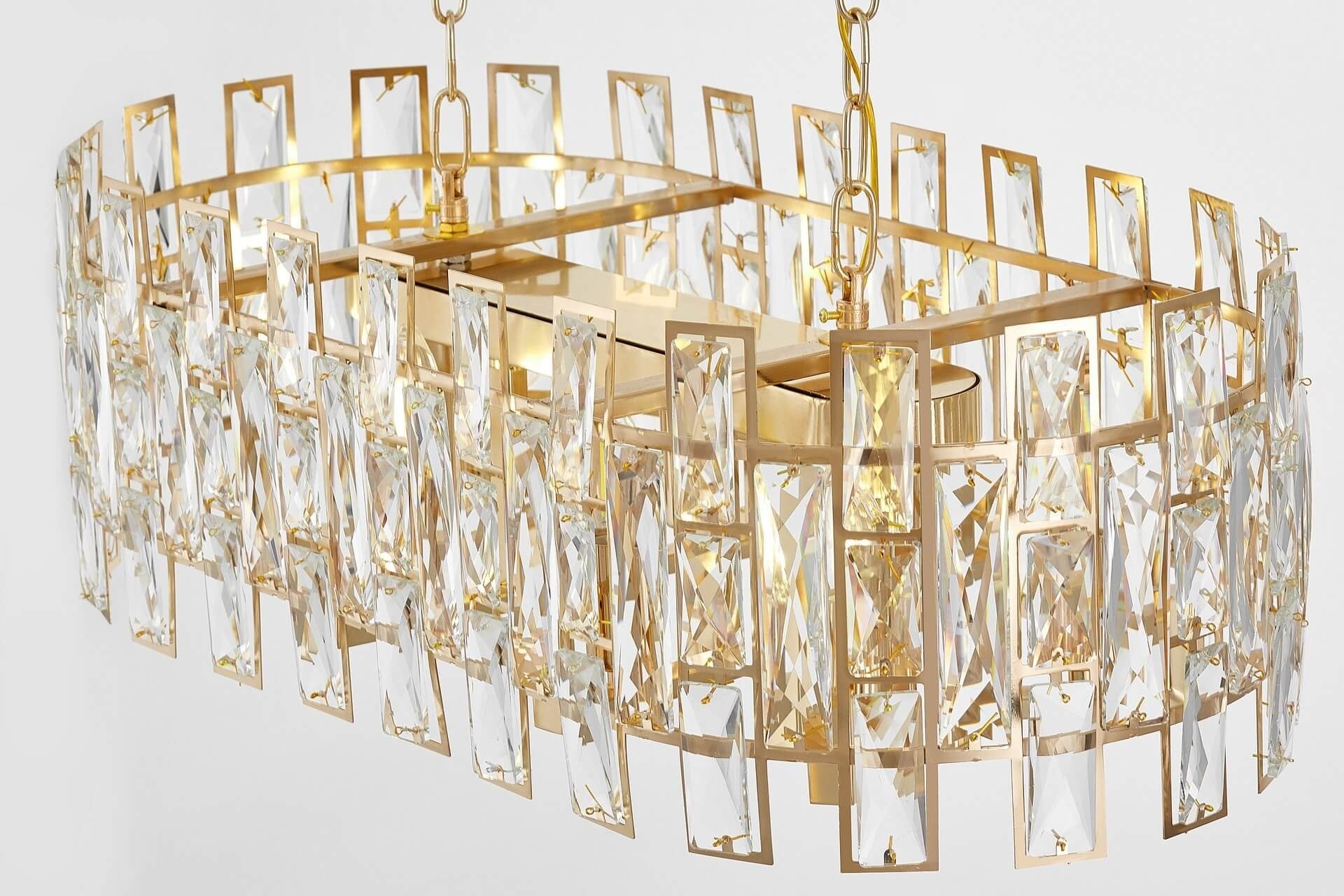 MODERN CRYSTAL CHANDELIER GOLD FIORINA D70 PRO - LuminaLux