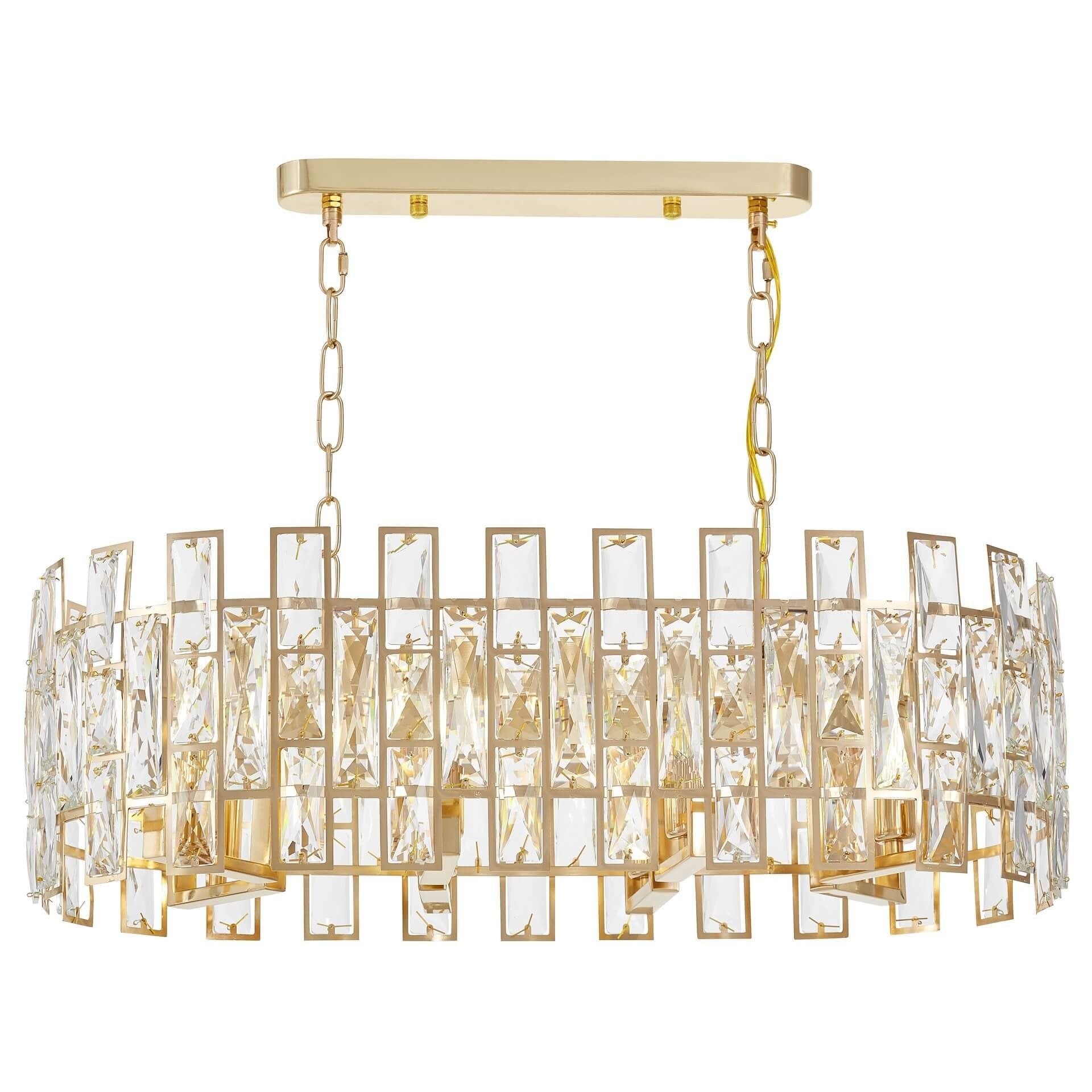 MODERN CRYSTAL CHANDELIER GOLD FIORINA D70 PRO - LuminaLux