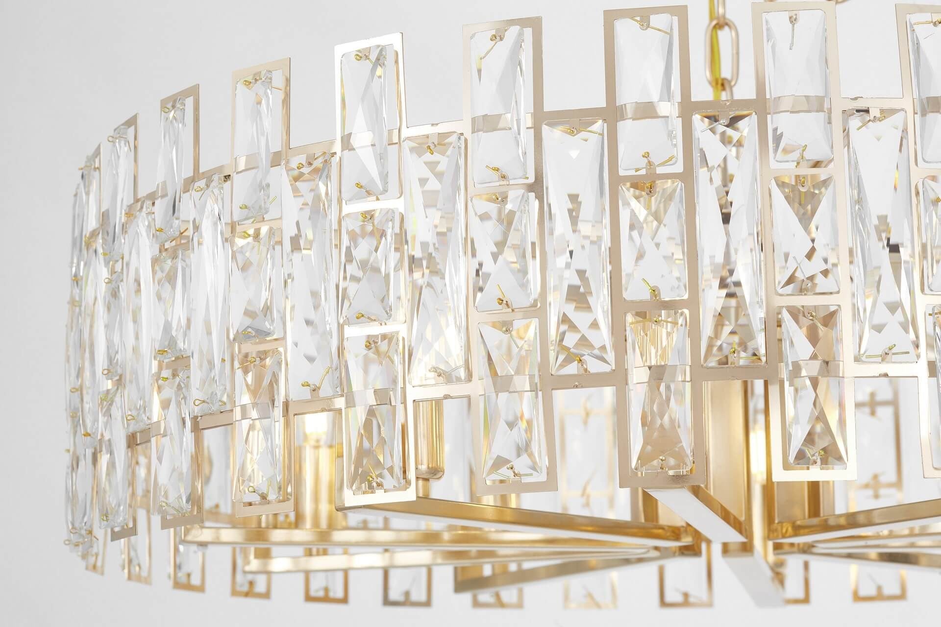 MODERN CRYSTAL CHANDELIER GOLD FIORINA D80 - LuminaLux