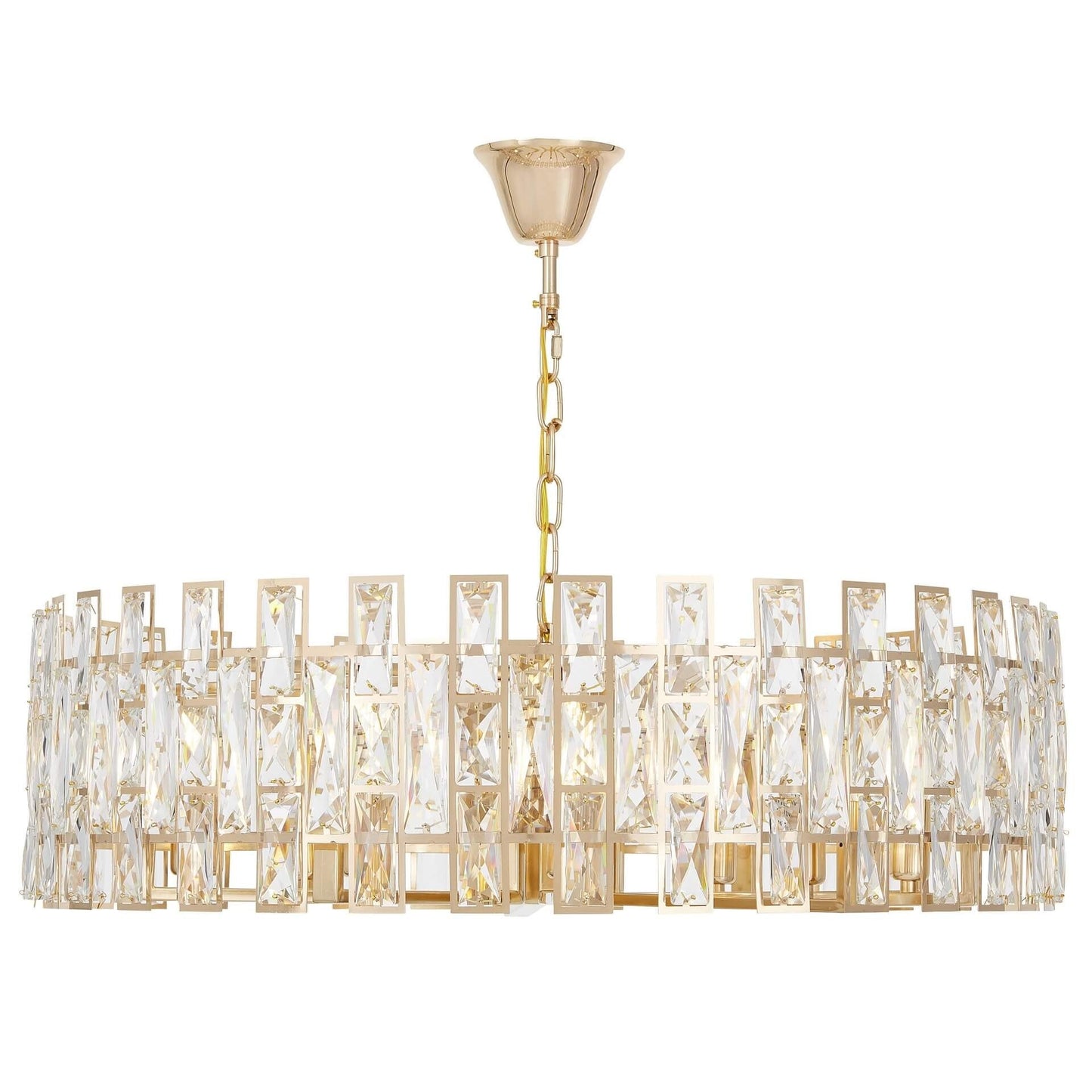 MODERN CRYSTAL CHANDELIER GOLD FIORINA D80 - LuminaLux