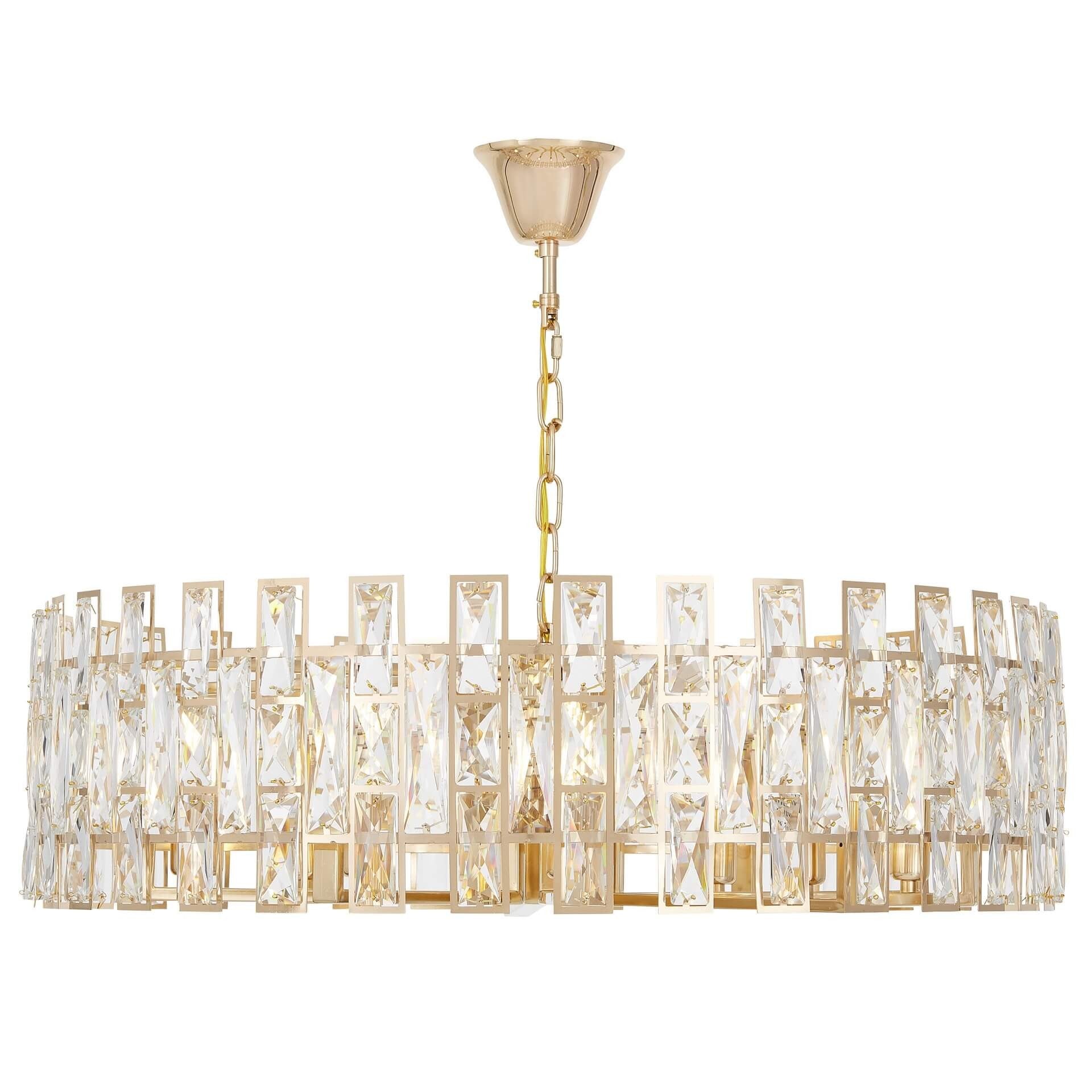 MODERN CRYSTAL CHANDELIER GOLD FIORINA D80 - LuminaLux
