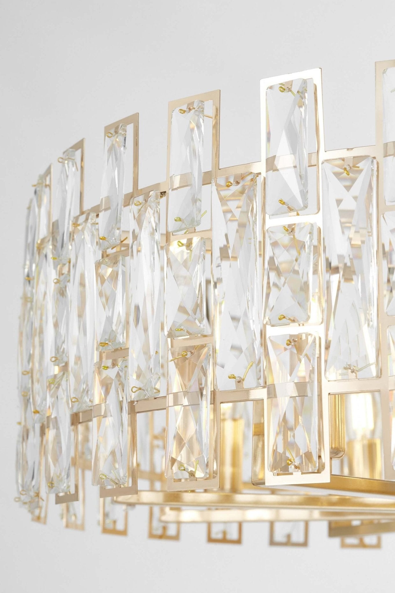 MODERN CRYSTAL CHANDELIER GOLD FIORINA D80 - LuminaLux