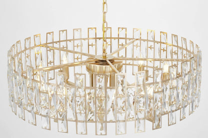 MODERN CRYSTAL CHANDELIER GOLD FIORINA D80 - LuminaLux