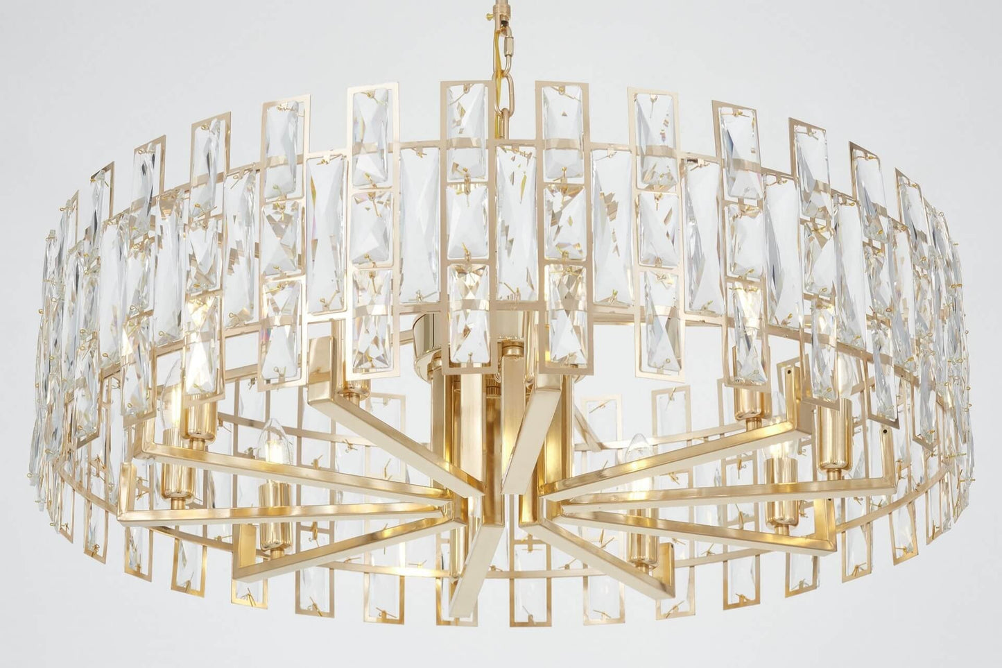 MODERN CRYSTAL CHANDELIER GOLD FIORINA D80 - LuminaLux