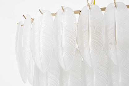 MODERN CRYSTAL CHANDELIER WHITE AND GOLD CAVALINI D50 - LuminaLux
