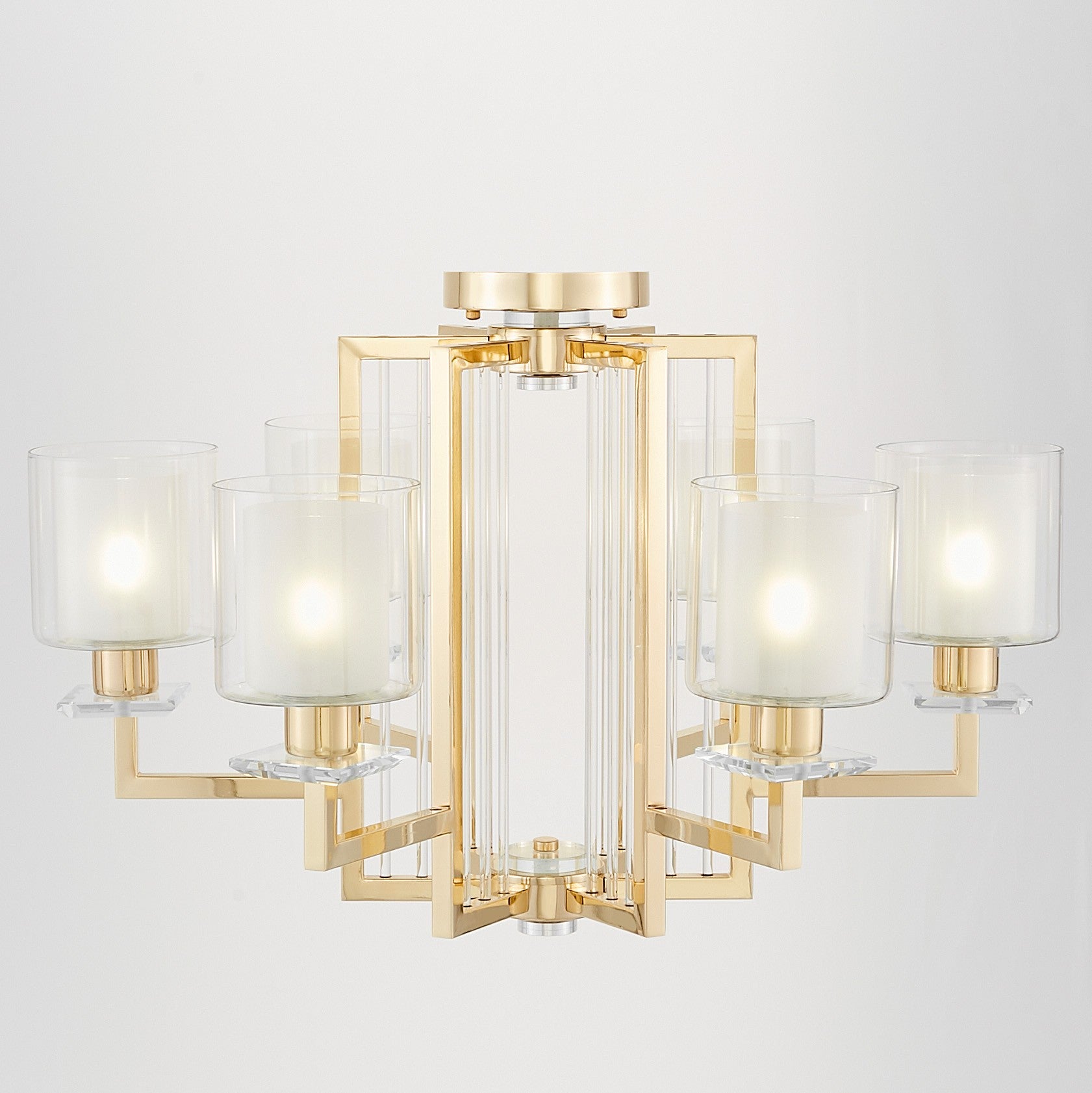 MODERN GOLD CEILING LAMP MANHATTAN W6 - LuminaLux