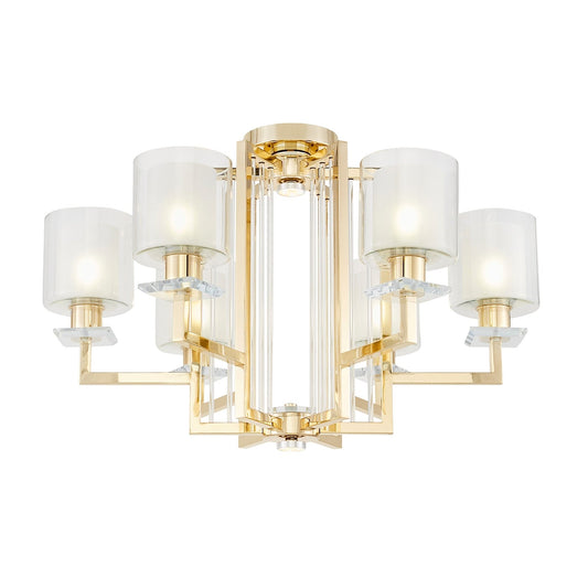 MODERN GOLD CEILING LAMP MANHATTAN W6 - LuminaLux