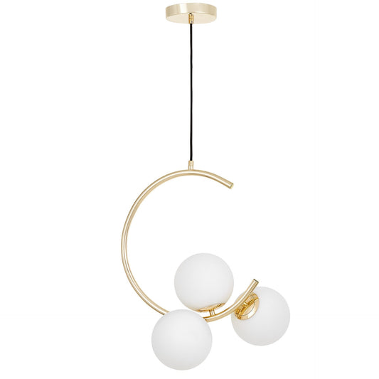 MODERN GOLD PENDANT LAMP BONIO W3 - LuminaLux