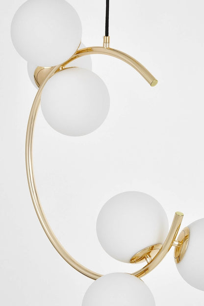 MODERN GOLD PENDANT LAMP BONIO W6 - LuminaLux