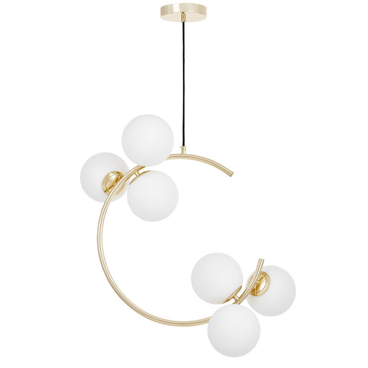 MODERN GOLD PENDANT LAMP BONIO W6 - LuminaLux