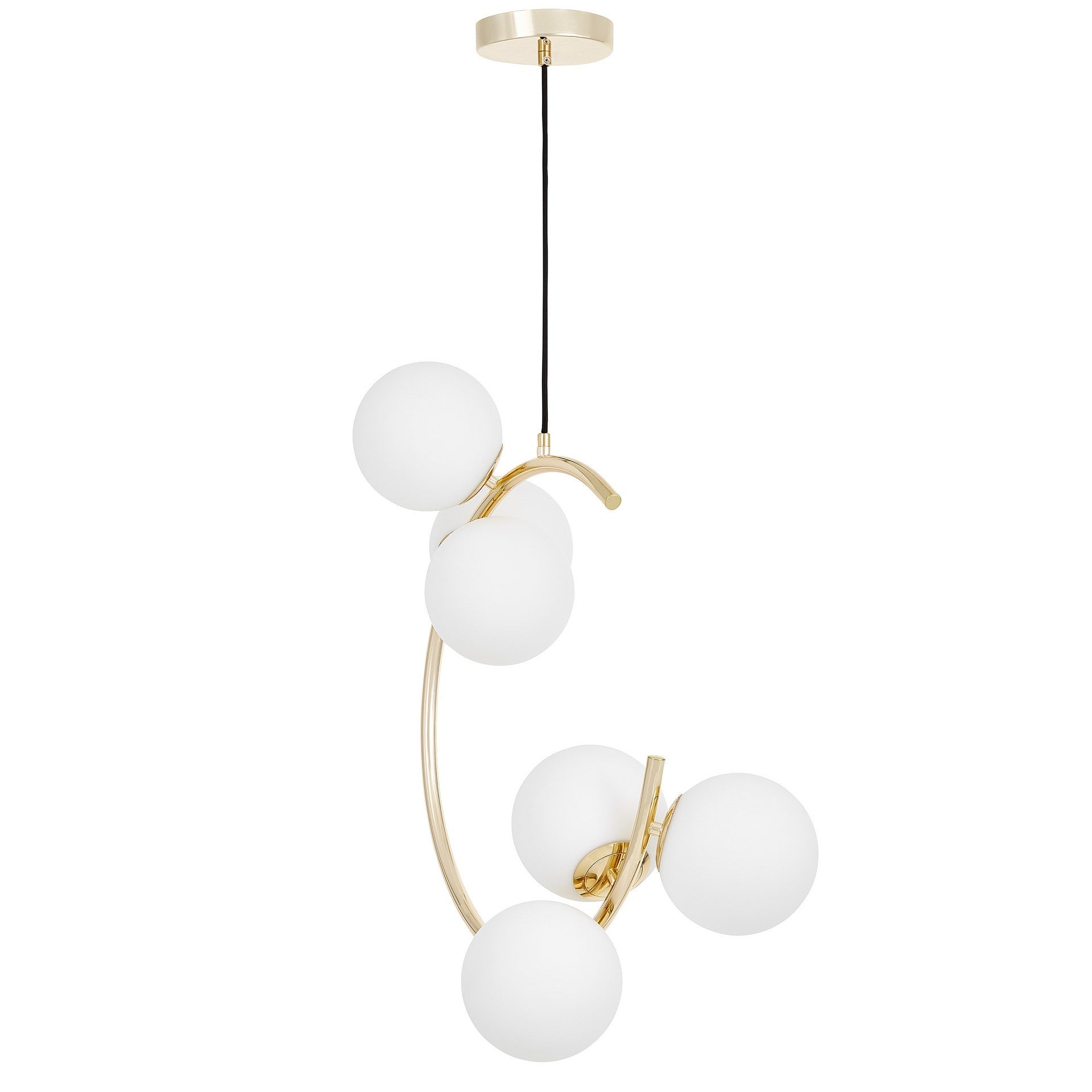 MODERN GOLD PENDANT LAMP BONIO W6 - LuminaLux