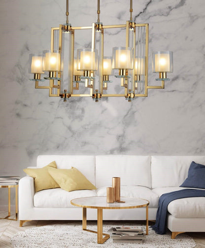 MODERN GOLD PENDANT LAMP MANHATTAN PRO - LuminaLux