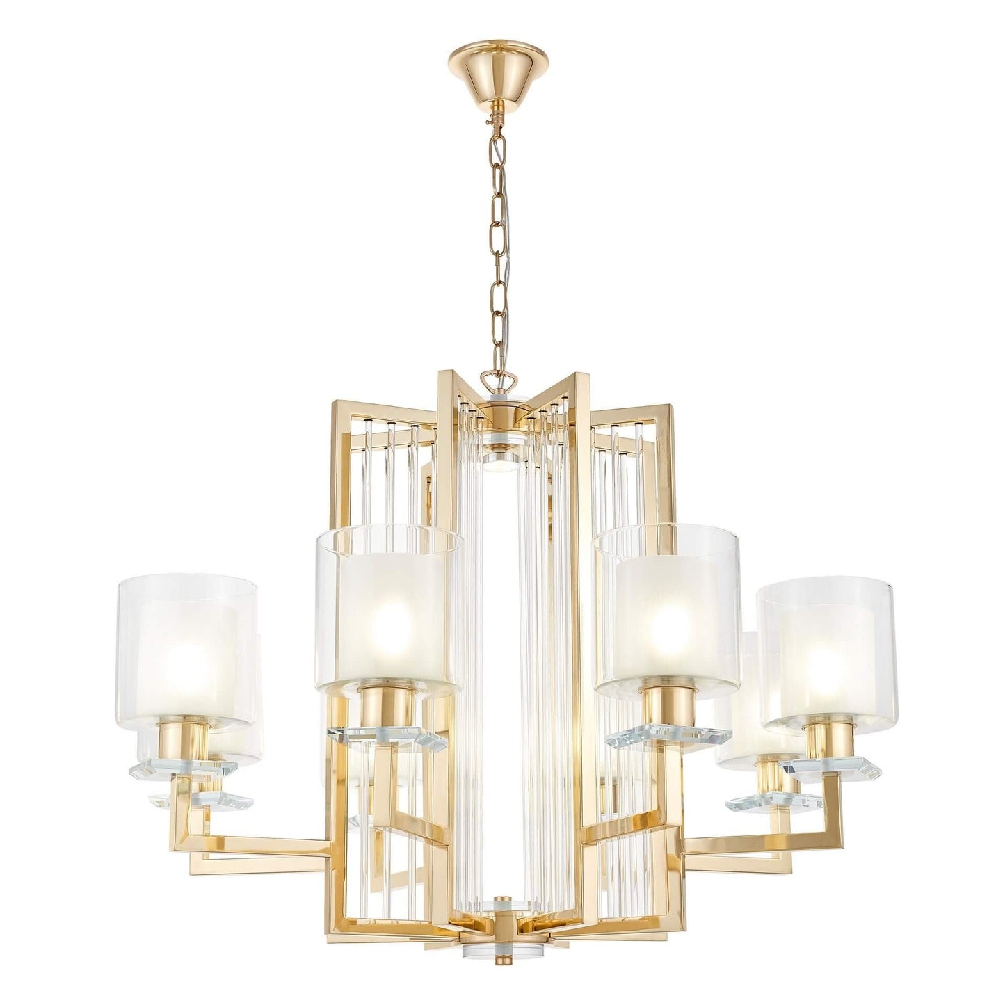 MODERN GOLD PENDANT LAMP MANHATTAN W8 - LuminaLux