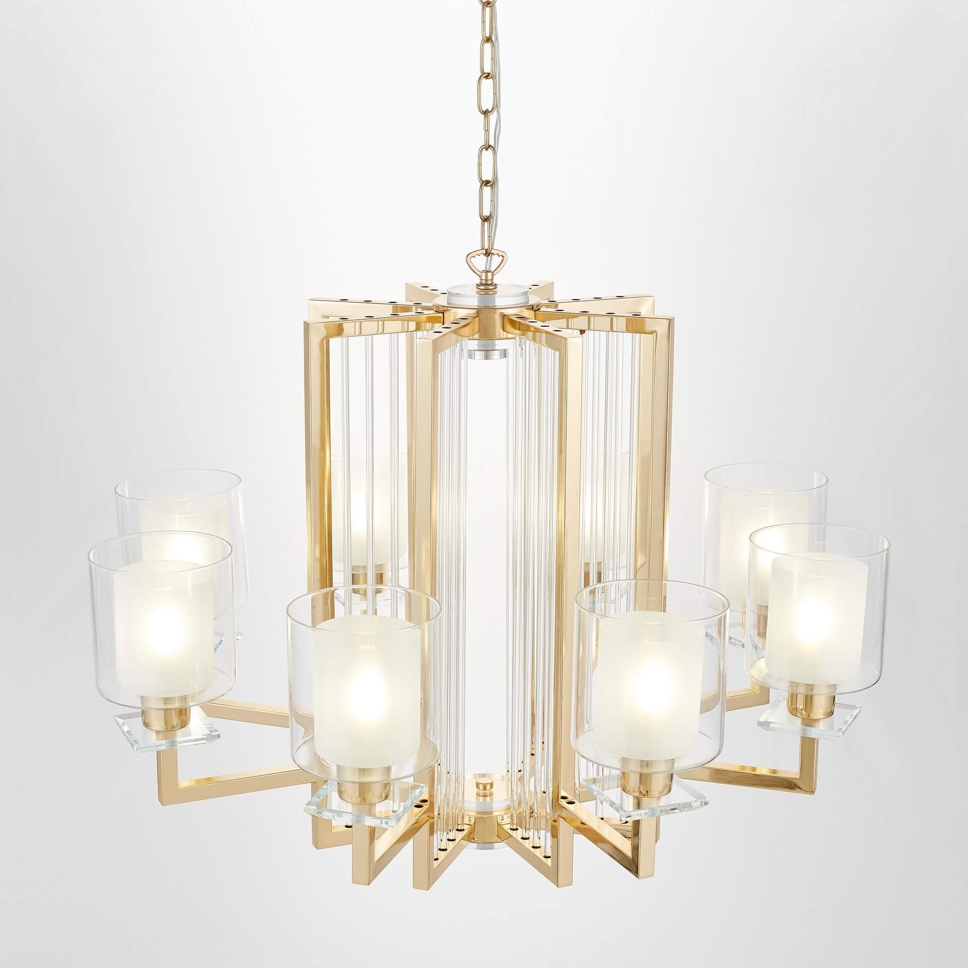 MODERN GOLD PENDANT LAMP MANHATTAN W8 - LuminaLux