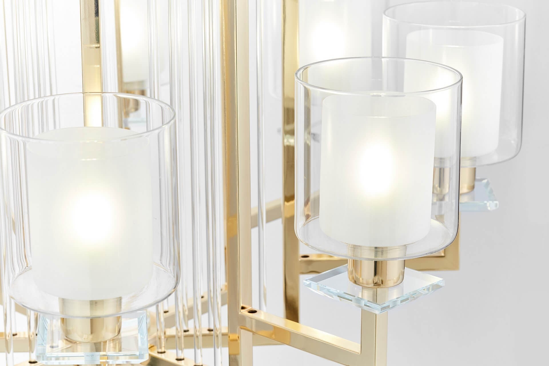 MODERN GOLD PENDANT LAMP MANHATTAN W8 - LuminaLux