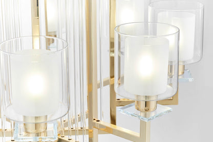 MODERN GOLD PENDANT LAMP MANHATTAN W8 - LuminaLux