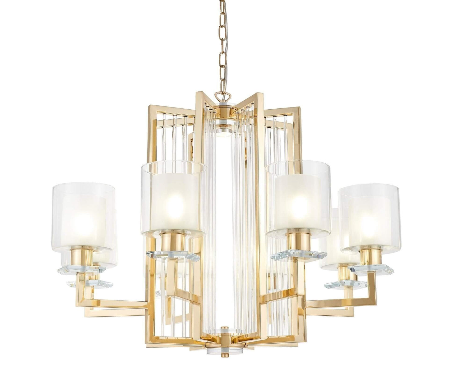 MODERN GOLD PENDANT LAMP MANHATTAN W8 - LuminaLux
