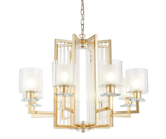 MODERN GOLD PENDANT LAMP MANHATTAN W8 - LuminaLux