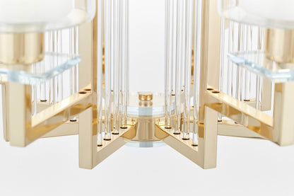 MODERN GOLD PENDANT LAMP MANHATTAN W8 - LuminaLux