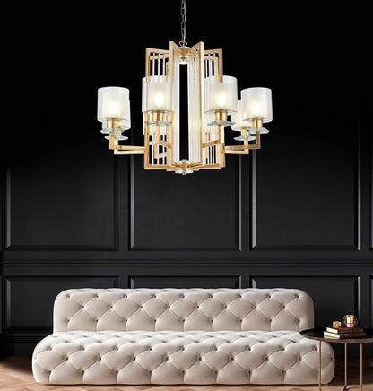 MODERN GOLD PENDANT LAMP MANHATTAN W8 - LuminaLux