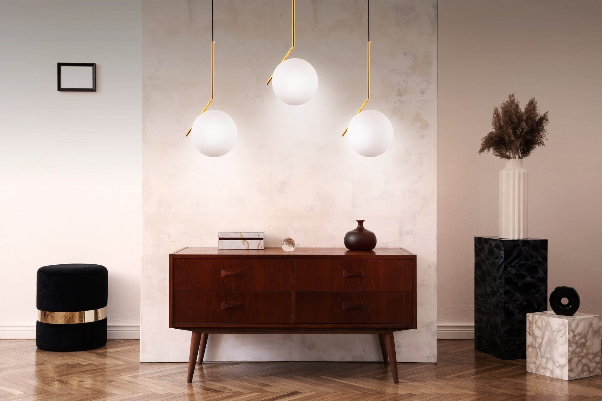 MODERN GOLD PENDANT LAMP SORENTO D20 - LuminaLux