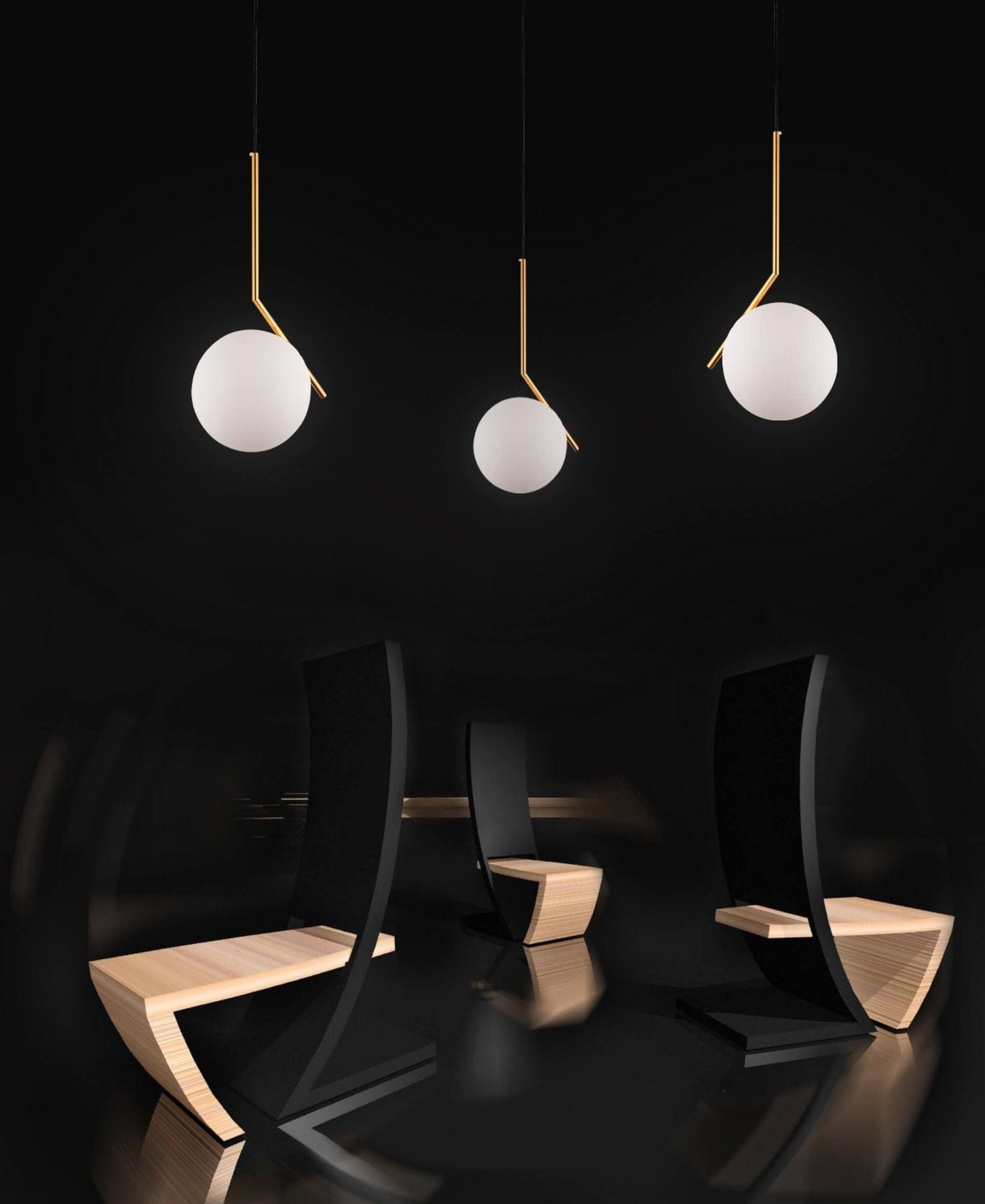 MODERN GOLD PENDANT LAMP SORENTO D20 - LuminaLux