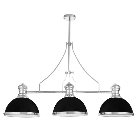 MODERN INDUSTRIAL PENDANT LAMP BLACK ETTORE W3 - LuminaLux
