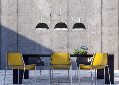 MODERN INDUSTRIAL PENDANT LAMP BLACK ETTORE W3 - LuminaLux