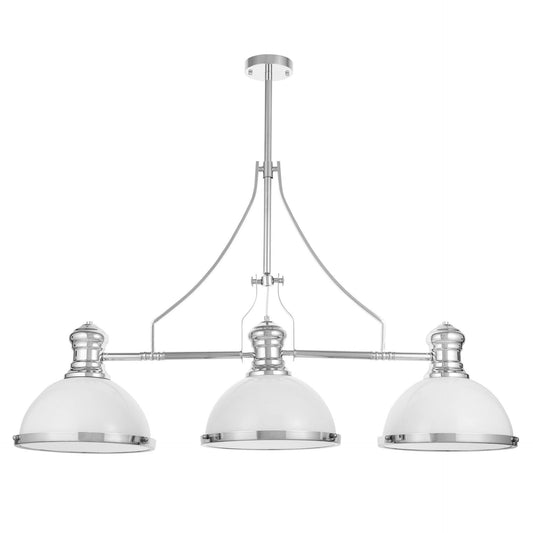 MODERN INDUSTRIAL PENDANT LAMP WHITE ETTORE W3 - LuminaLux