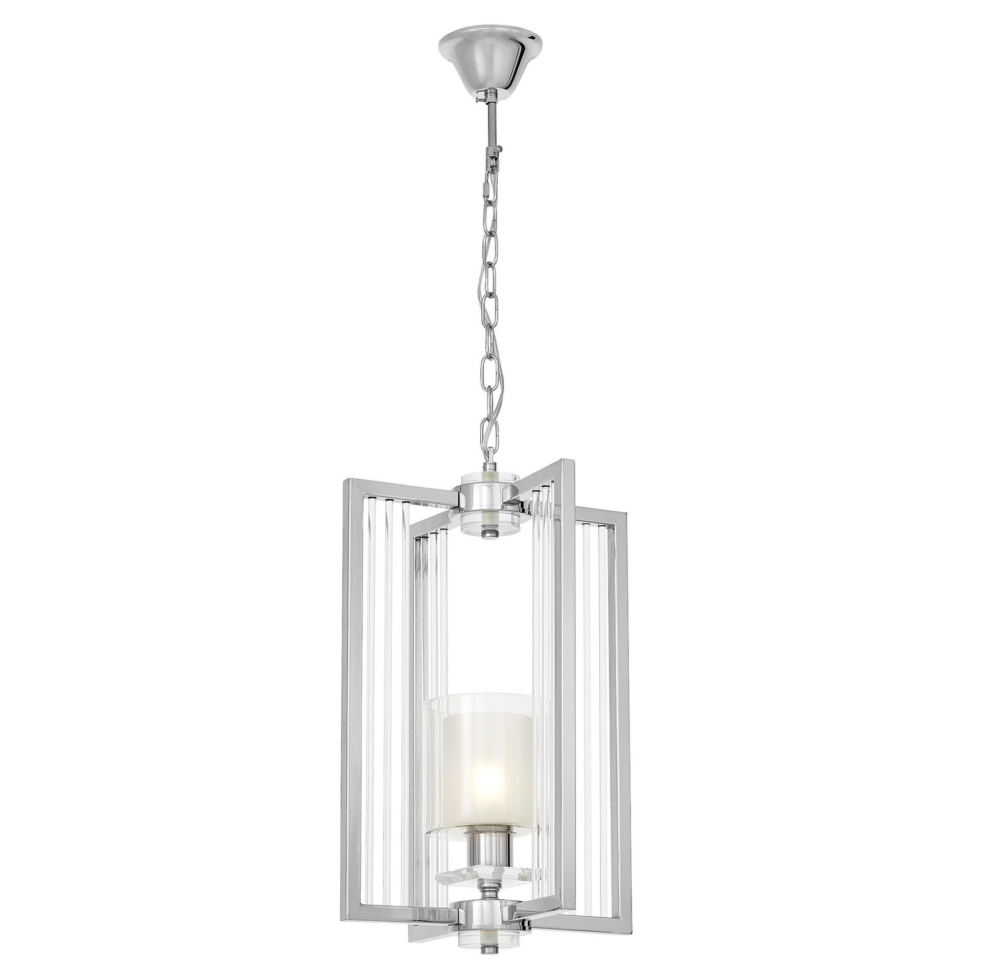MODERN LOFT CHROME PENDANT LAMP MANHATTAN W1 - LuminaLux