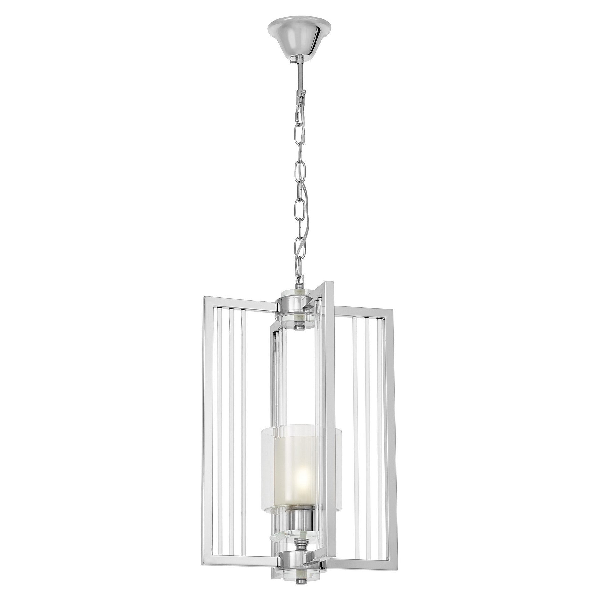 MODERN LOFT CHROME PENDANT LAMP MANHATTAN W1 - LuminaLux