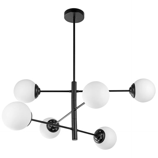MODERN PENDANT CEILING LAMP BLACK FINO PRO W6 - LuminaLux
