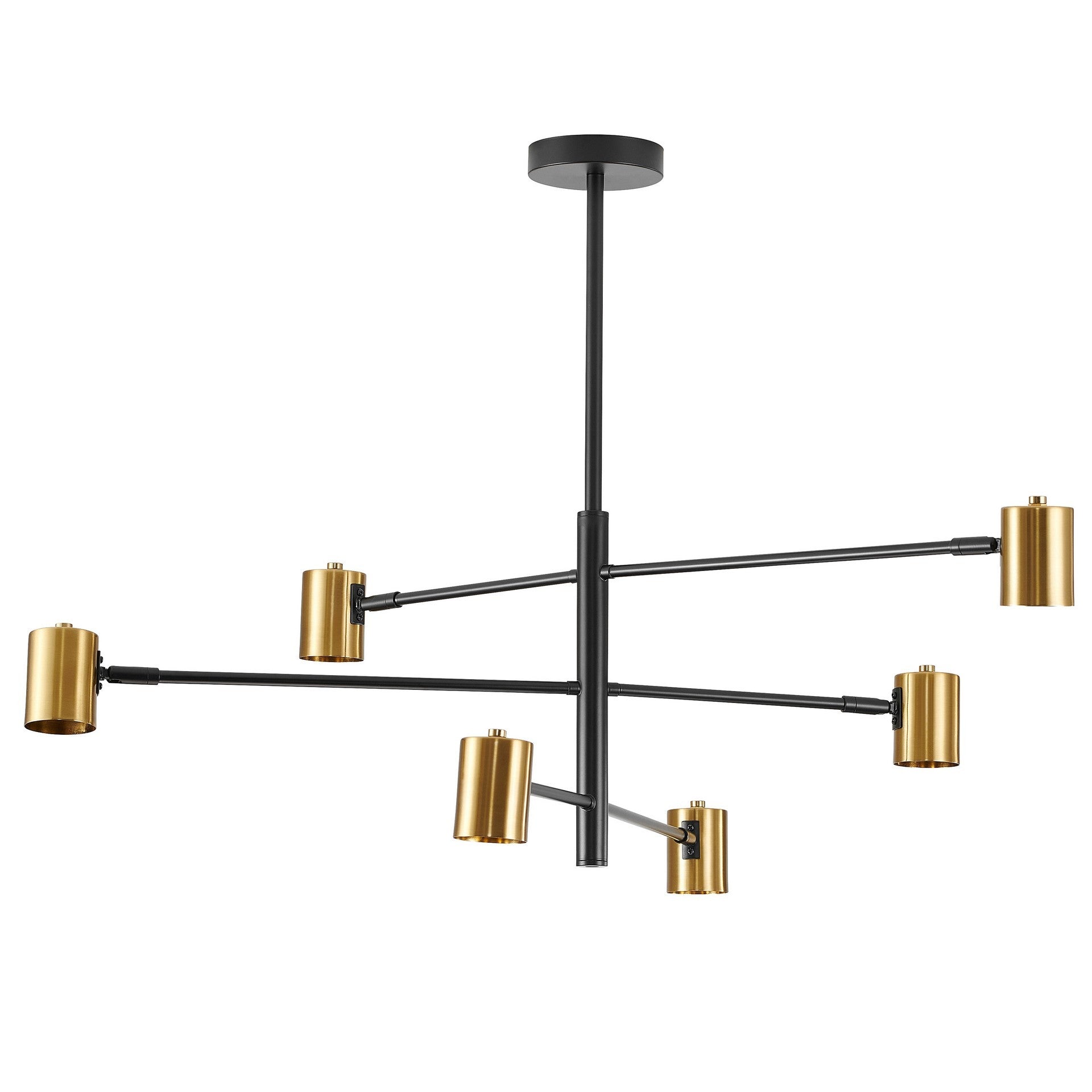 MODERN PENDANT CEILING LAMP BLACK - GOLD DORA W6 - LuminaLux