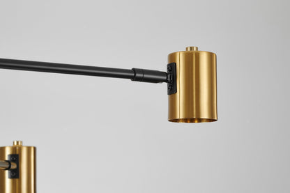 MODERN PENDANT CEILING LAMP BLACK - GOLD DORA W6 - LuminaLux